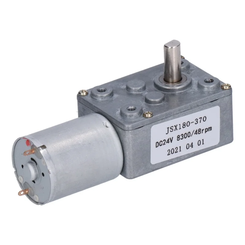 DC Motor JSX180-370 Electric Worm Reduction Engine For Door Openers Miniature Winches DC24V 48rpm
