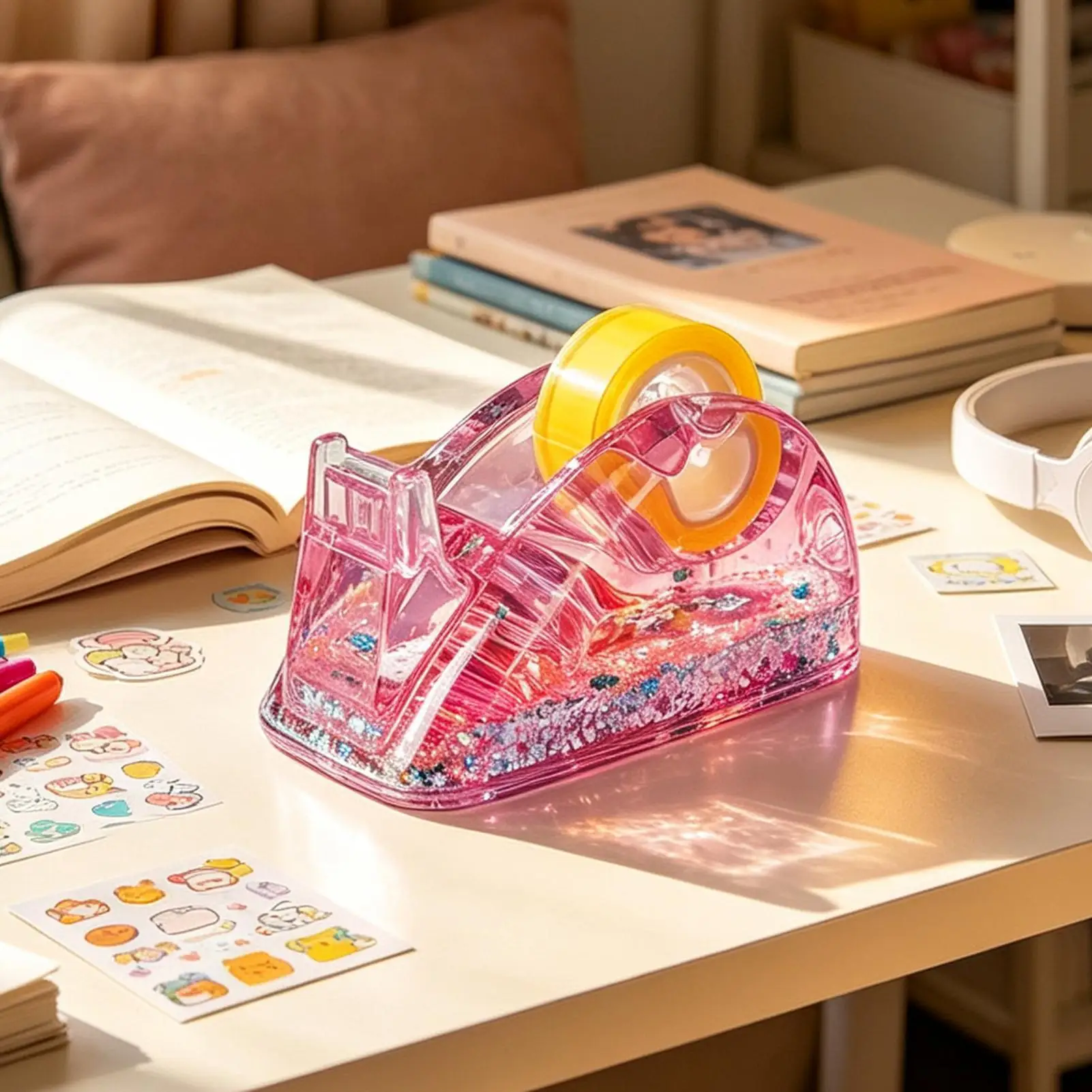 desk-tape-dispenser-space-saving-non-slip-stationery-tool-clear-liquid-tape-dispenser-for-mailing-prep-wrapping-warehouse-home