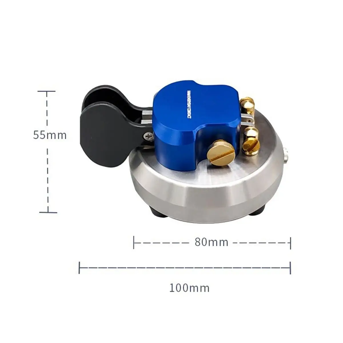 -[T1455C Digital]CW Radio Electric Key Double Paddle Automatic Magnetic Electric Key CW Morse Code Shortwave Radio