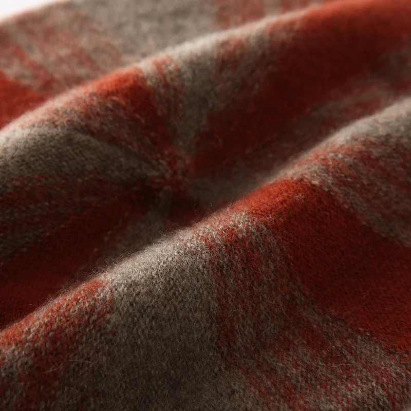 A-class 100% Cashmere Ladies Knitted Color Matching art Style Warm hat Retro Cashmere Beret Elegant And Versatile.