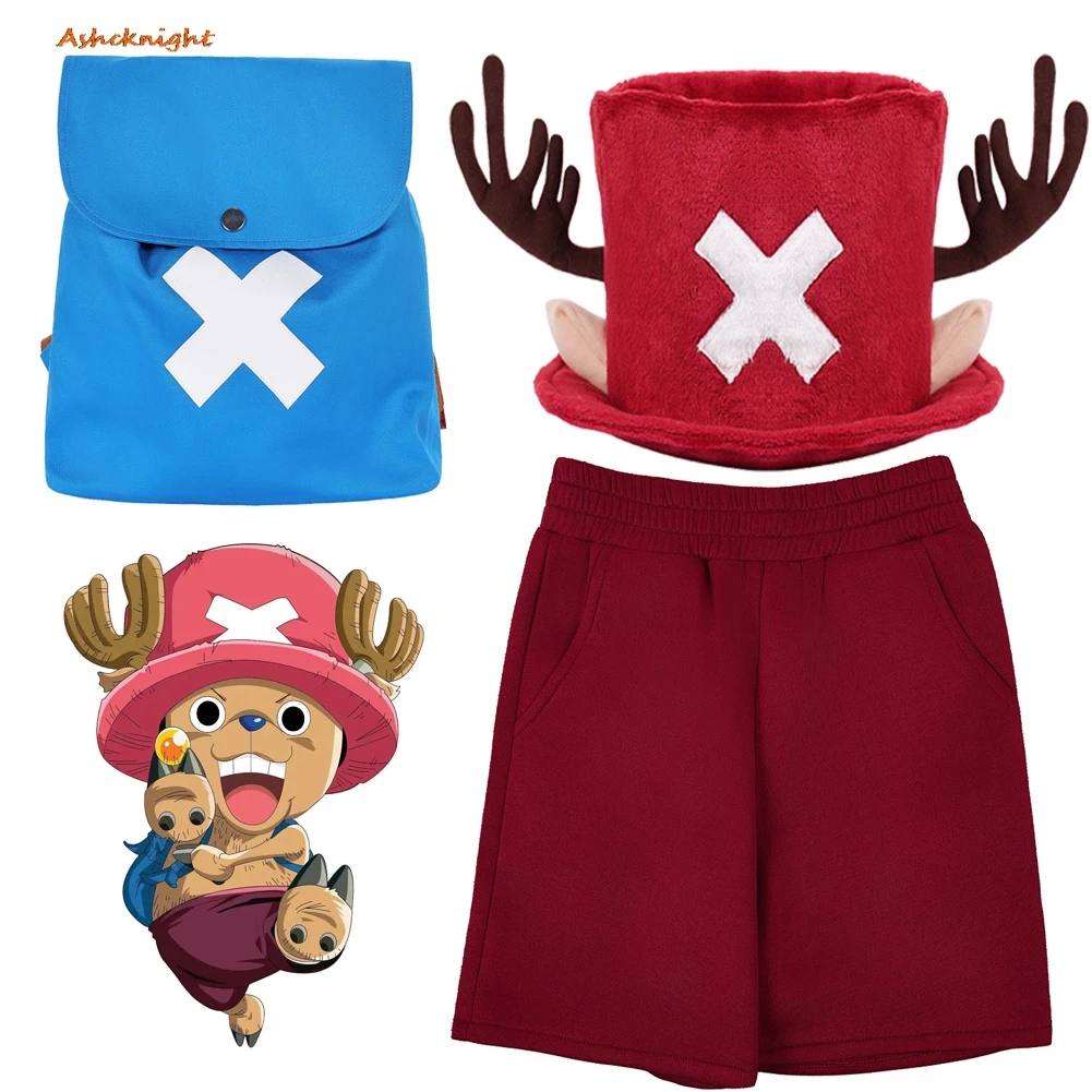 Disfraz de Halloween de Chopper de One Piece (Piratas de la Caribia) para Cosplay de TV en Vivo 2026: Pantalones, Sombrero, Bolsa, Traje de Carnaval, Disfraz de Fiesta, Juego de Rol