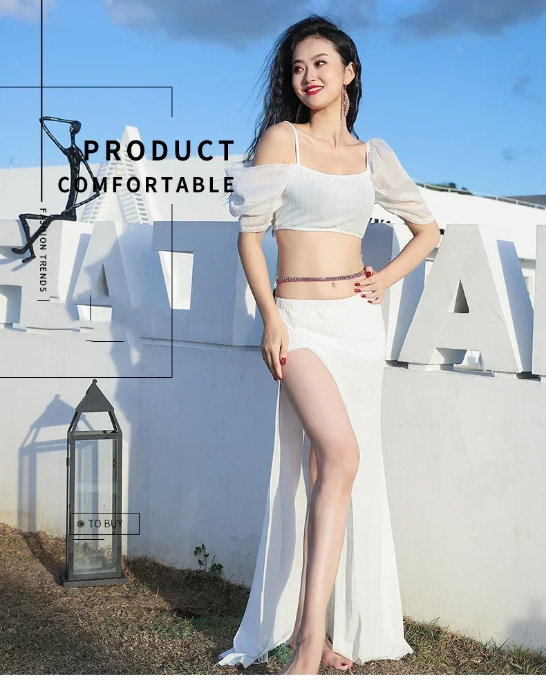 ملابس ممارسة الرقص الشرقي ، بدلة مروحة بسيطة وأنيقة ، ممارسة الرقص والملابس الطبقة ، نمط جديد