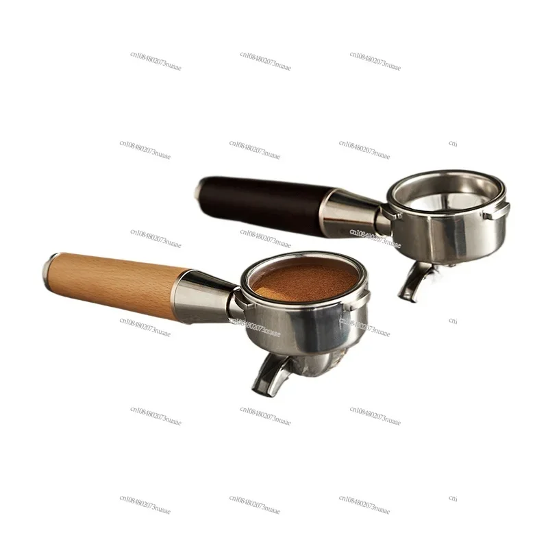 Professional Stainless Steel Horn Handle, Solid Wood Grip, Coffee Machine Accessories, Appliance, 8mm