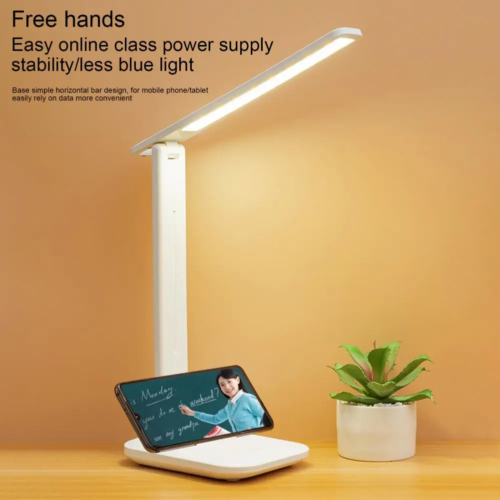 Lámpara de escritorio plegable con Control táctil regulable, 3 modos, recargable por USB, alimentado por batería, luz LED de lectura, decoración del hogar