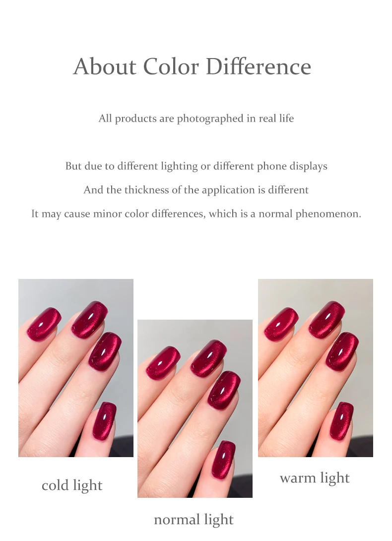 15 ml Ankela Red Series 2 Farben Cat Eye Magnetischer Gel-Nagellack Starter Nagel-Gel-Nagellack, geeignet für das neue Jahr – Detail 7