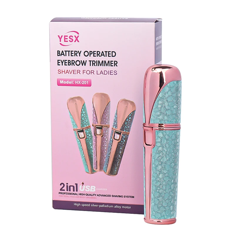 2-in-1 Wiederaufladbarer Gesichtshaarentferner und Augenbrauenrasierer - Schmerzfreier Gesichtsrasierer für Gesicht, Lippen und Körper mit Eingebauter LED-Beleuchtung USB – Detail 8