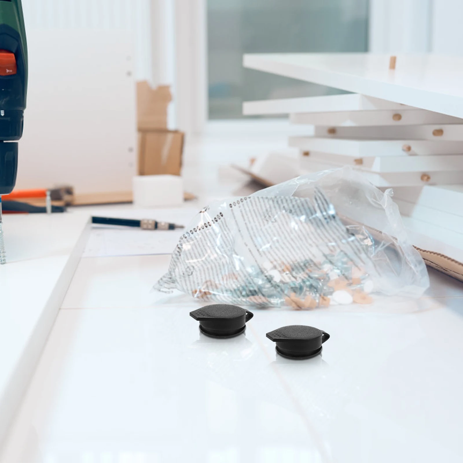 

4pcs Turn Tongue Lock Cover Durable Sturdy Plastic Weatherproof Cabinet Locks for Home Office Data Center Network Room Baby