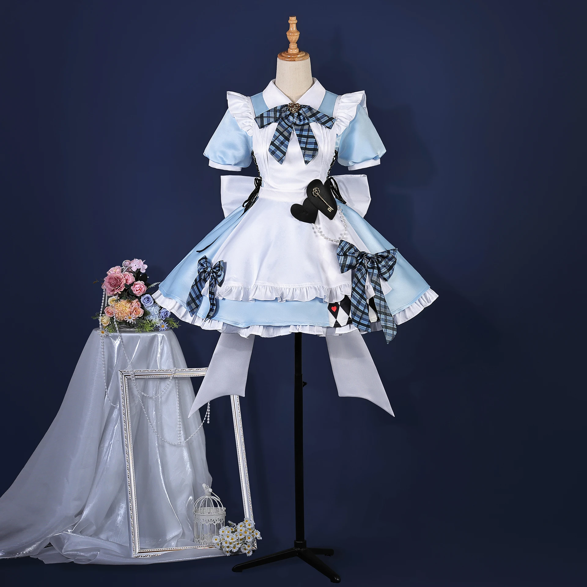 

Love Live! μ's Cosplay Costume GiGO Collaboration Alice in Wonderland Style Maid Dress Anime Expo Party Outfit for Women