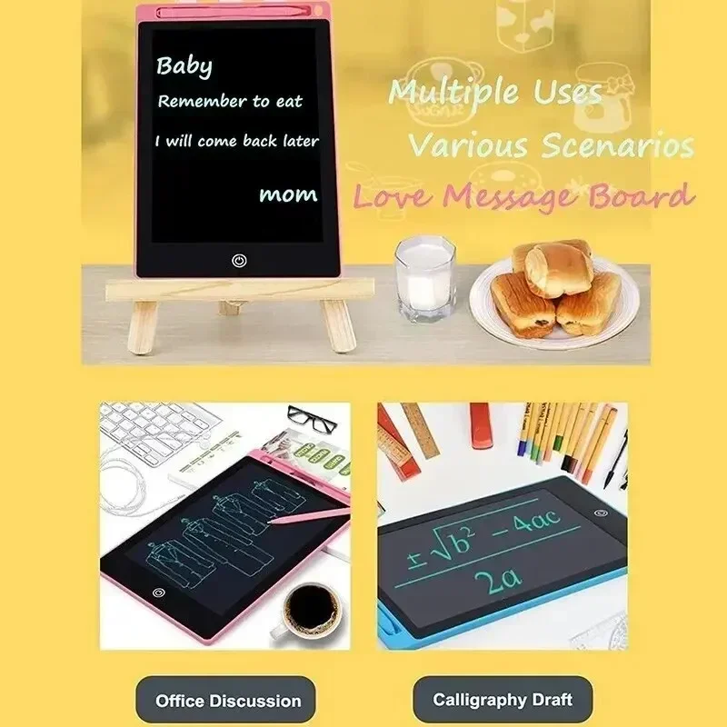 1Pcs Colorful Electronic Graffiti Writing Board Reusable LED Light Hand-painted Drawing Board Suitable for Kids and Adults