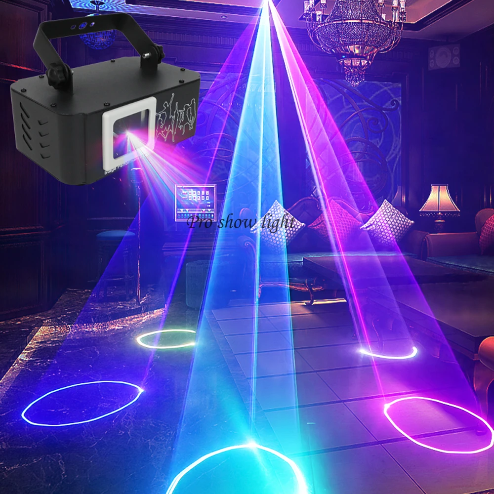 500mw RGB Animation Laser Light Projector DMX Control Dj Party Light Music Sound Activated Stage Lazer Light For Disco Club Show