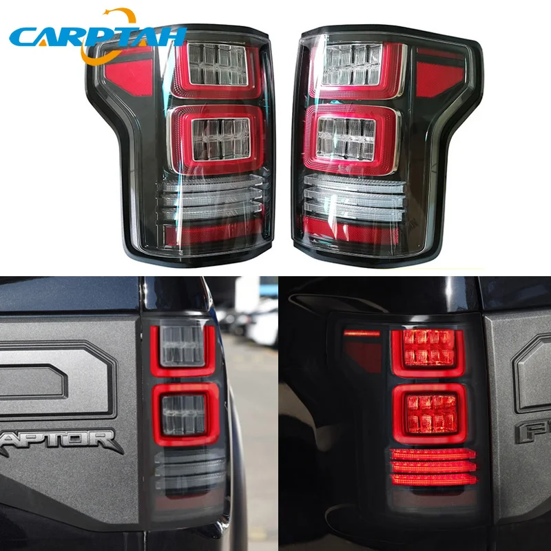 Car LED Taillight For Ford F-150 Svt Raptor 2015 - 2020 Rear Running Lamp Brake Reverse Turn Signal Waterproof Car Accessories