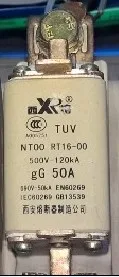 Fuses: NT00 RT16-00 6A 500V/690V gG / NT00 RT16-00 50A 500V / NT00 RT16-00 100A 500V / NT00 RT16-00 160A 200A 500V gG