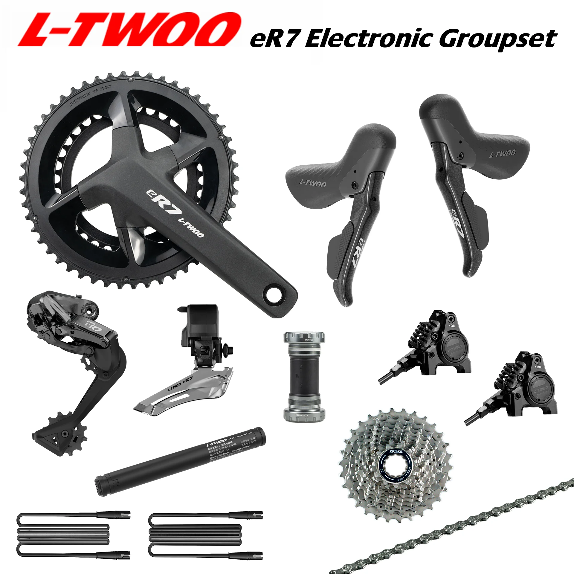 

Электронная группа LTWOO eR7 для шоссейного велосипеда, 2x12 скоростей, аксессуары для компонентов велосипеда