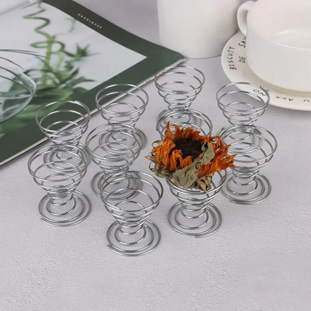 Soporte de mesa de alambre de resorte de planta de aire, 3 piezas, Tillandsia, decoraciones de jardinería en miniatura