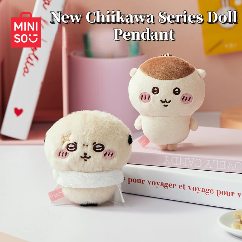 New Genuine MINISO Anime Cartoon Chiikawa Series Doll Pendant Cute Rakko Bag Pendant Cartoon Kurimanju Doll Pendant Girl Gifts