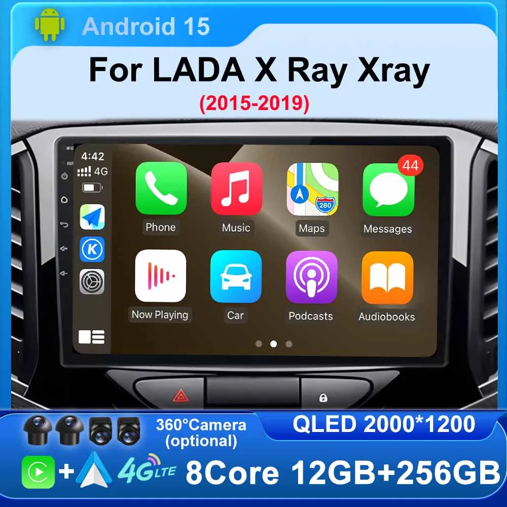 Car Radio Multimedia Android GPS Navigation Wireless BT Carplay Car System Touch Screen Stereo for LADA Xray X ray 2015-2019