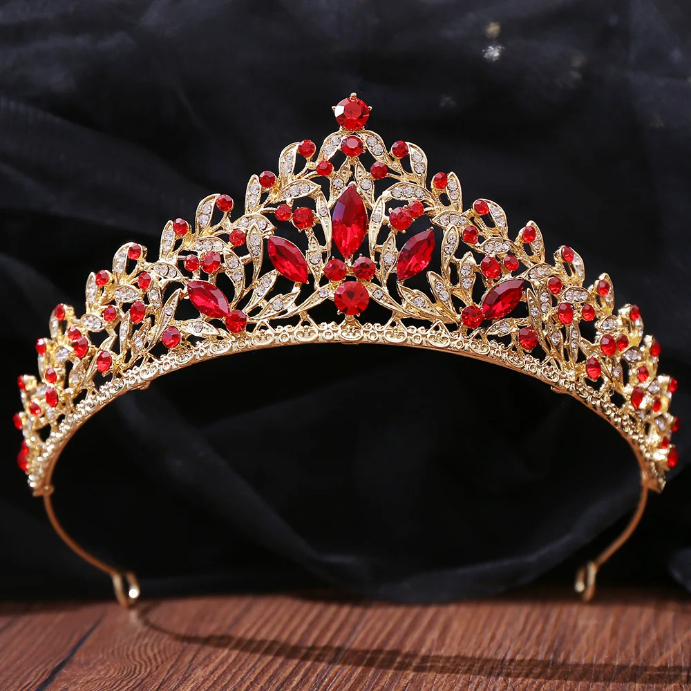 Baroque Crystal Tiaras And Crowns Rhinestone Prom Diadem Crown Tiara For Women Bridal Wedding Hair Accessories Jewelry Crown