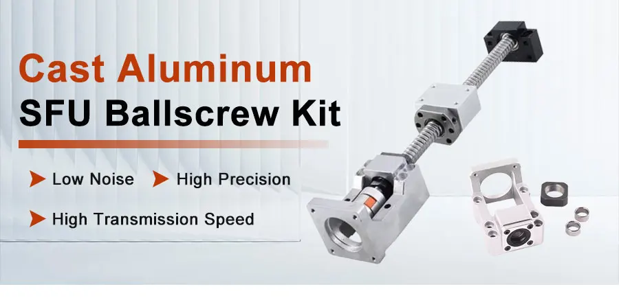 1 Set Kugelumlaufspindel Mutter SFU2004 SFU2005 SFU2010 1050-2000mm Kugelumlaufspindel Spindel Kits Und Motor Kits Für Graviermaschine Zubehör – Detail 3