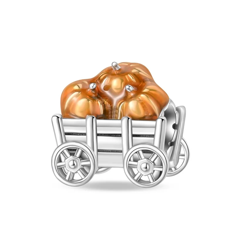 

Fit DIY 925 Original Bracelets Farm Pumpkin Pile 925 Silver Charms Beads DIY Women Exquisite Birthday Party Jewelry Gifts