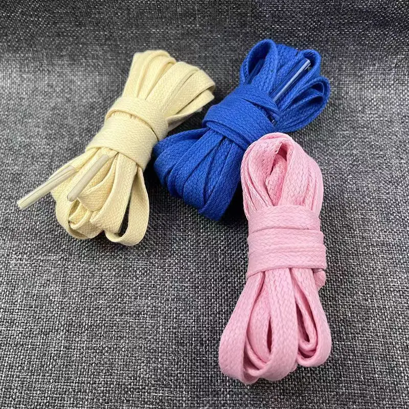 Cordones planos con cera para hombre y mujer, zapatillas deportivas informales de baloncesto, color Beige y negro, tendencia azul