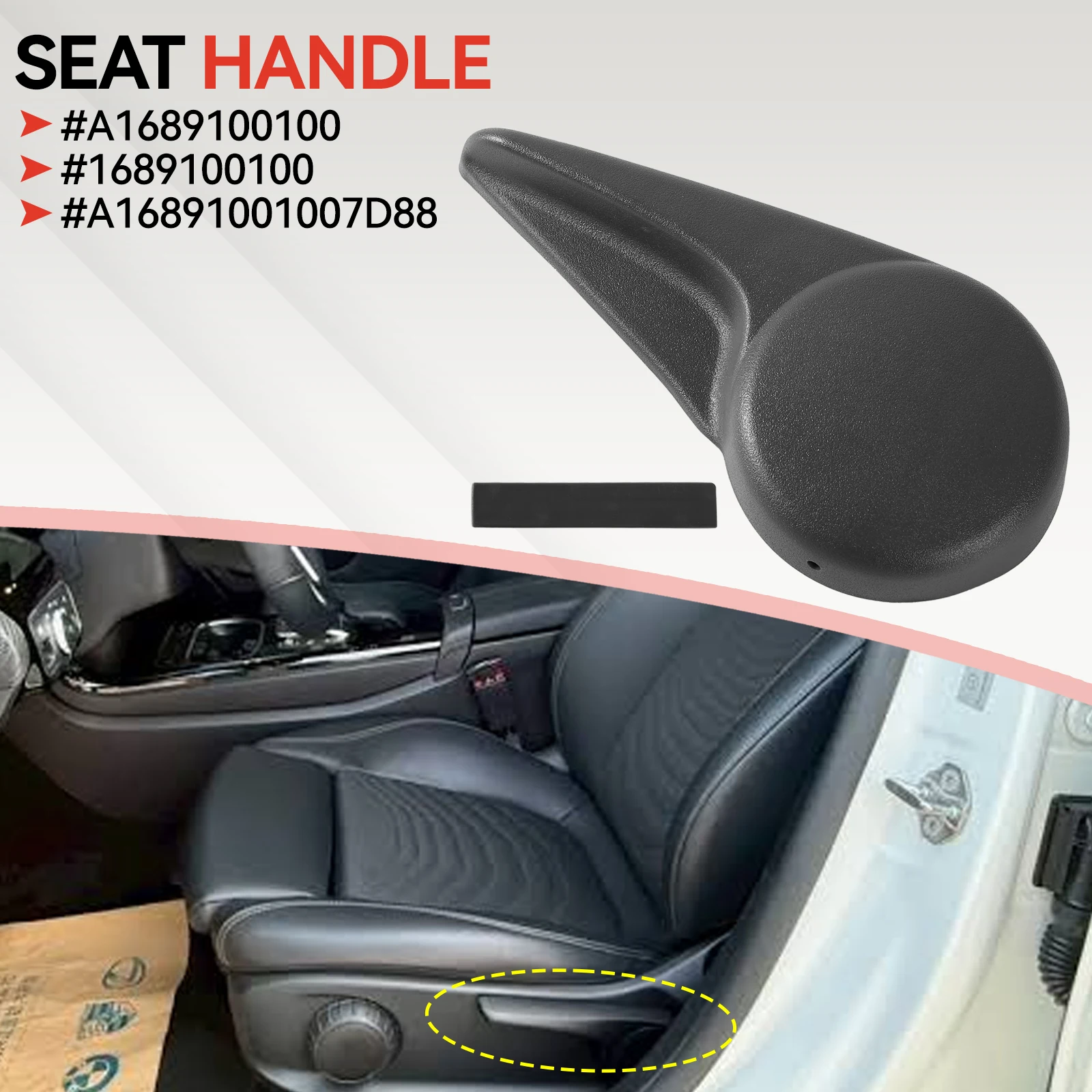 Alavanca de Elevação do Banco Dianteiro Esquerdo para Mercedes Benz A160 A190 W168 1997-2004 A1689100100 Peças de Interior Automotivo