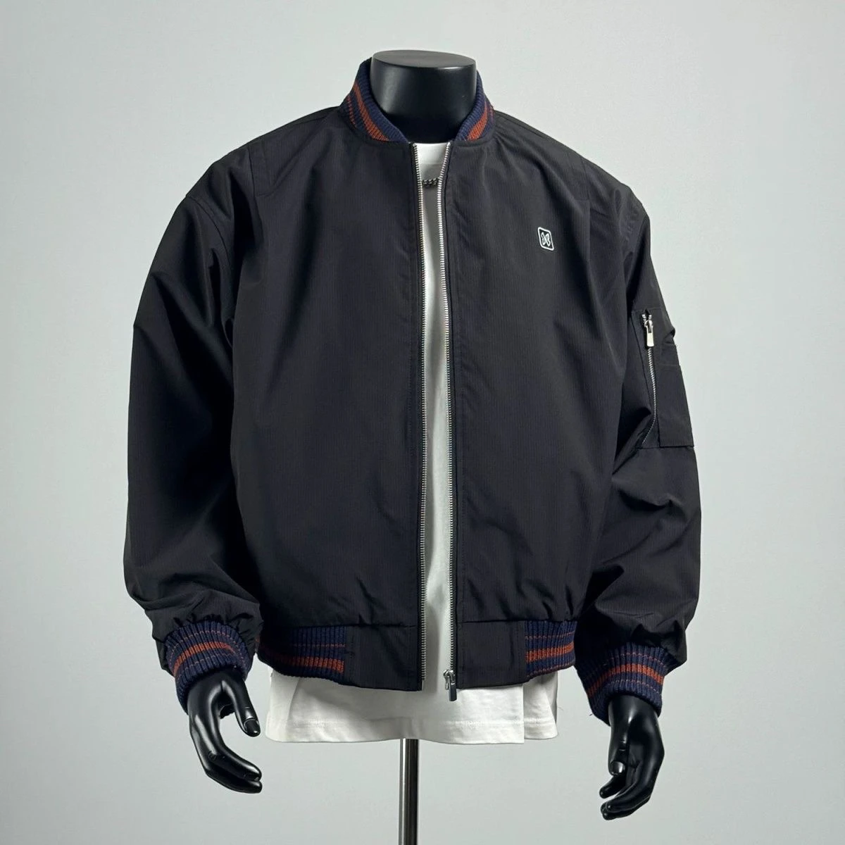 

Осенняя новинка, мужская повседневная свободная одежда с бейсбольным воротником, рабочая одежда Jaet, лоскутный дизайн, полиэфирное волокно, длинная застежка-молния