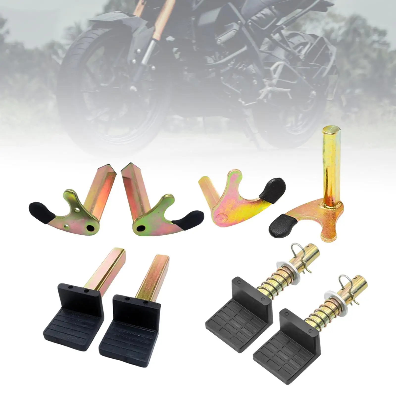 2 Pieces Wheels Lift Stand Hooks Replacement Motorbike Accessories Easy to Use Sturdy Nonslip for Paddock Stand Support Rack