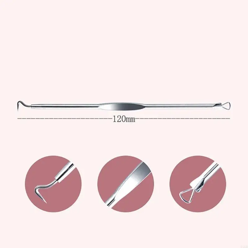 4pcs Aigne d'acné en acné inoxydable Aigneles outils dissolvant à tête noire