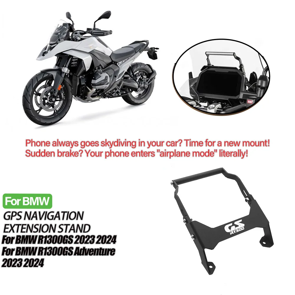 

For BMW R1300GS GS1300 R1300 GS ADV Adventure 2023 2024 Motorcycle Mobile Phone GPS Navigation Handlebar Bracket Support Mount