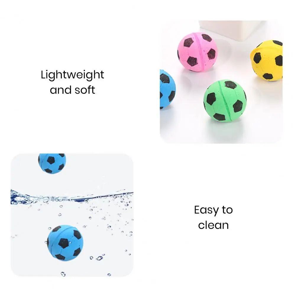 Cat Toy Ball Interactive Kitten Chew Toys Football Shape Bouncy Balls Bite-Resistant Cats Ball Toy Promotes Exercise Plaything