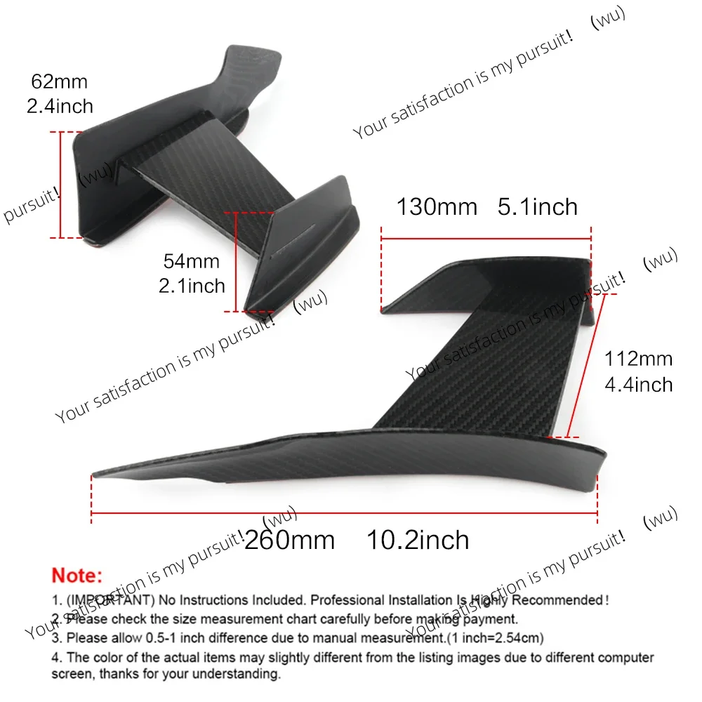 6pcs Carbon Fiber Or Bright Black Car Styling Accessories Front Bumper Side decoration For BMW F80 M3 For BMW F82 M4