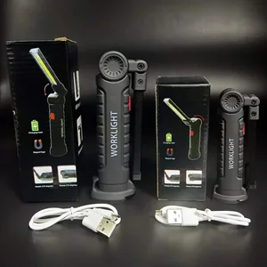Magnetische Laternenmagnettragable, faltbare Taschenlampe mit Haken, wiederaufladbarem USB, Arbeitslicht, Notfallreparatur, Camping 12 Hauptverkauf Magnetic Lighting - №9