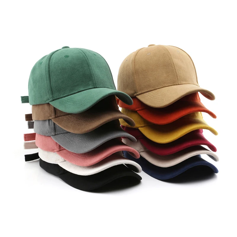 Suede Women Baseball Caps Autumn Winter Solid Fashion Men Hip Hop Cap Outdoors Casual Travel Sun Visor Hat Multicolour Unisex