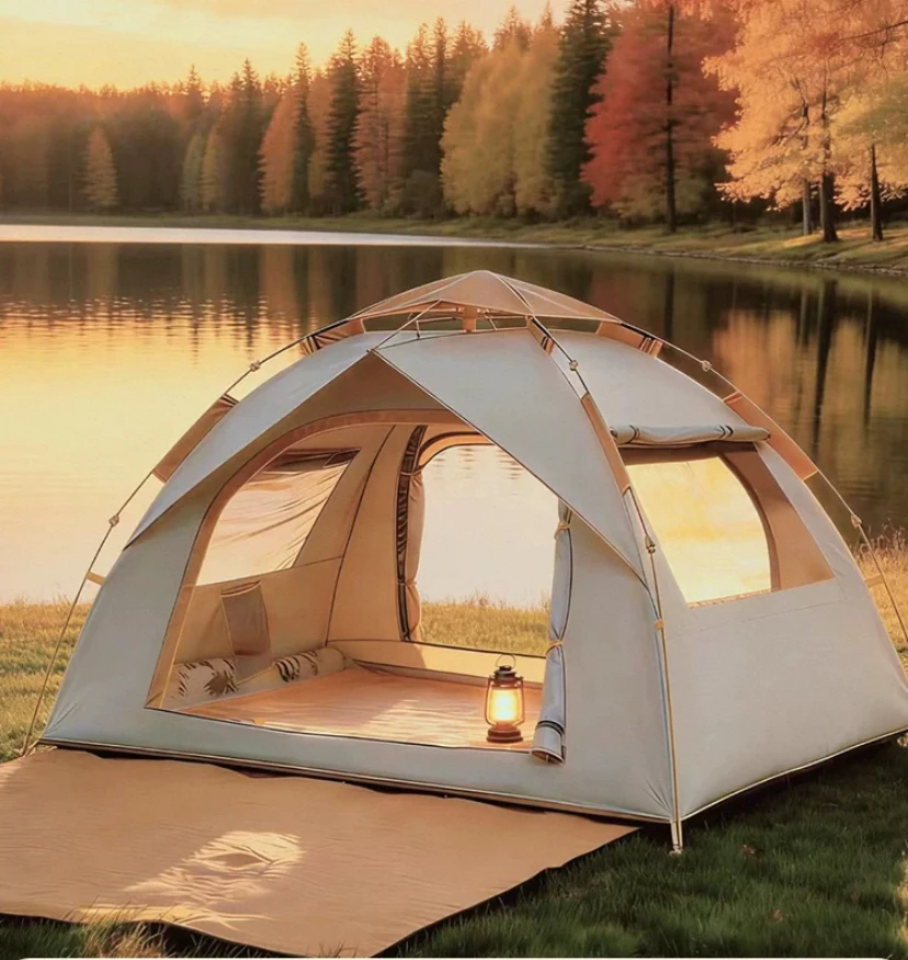 New tent for outdoor folding portable camping sun protection overnight camping one click indoor opening and closing