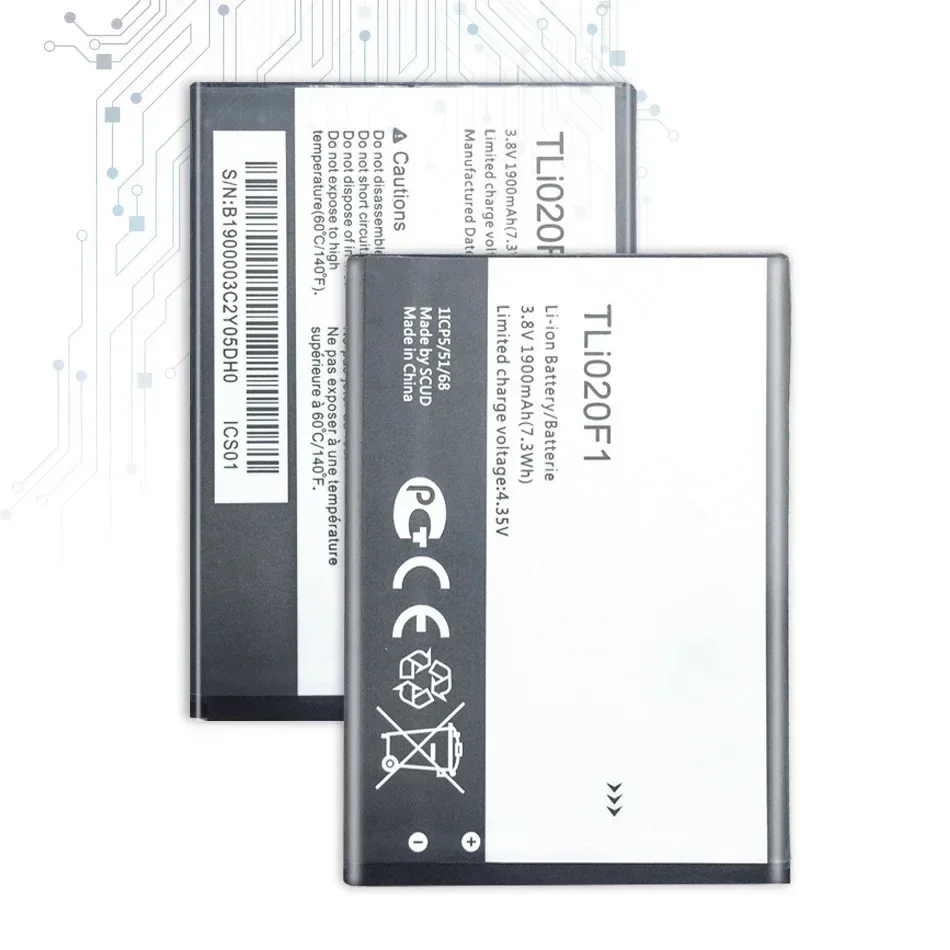 Mobile Phone Battery For TCL J720 J720T J726T J728T for Alcatel one touch pop 2 5042d C7 OT 7040 7040D TLi020F1 2000mAh