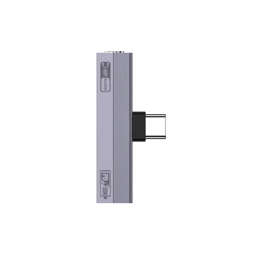 2-in-1 USB-C-Kopfhöreradapter Typ C zu 3,5-mm-Klinkenstecker Audio-Konverter 100W/10W Typ-C-OTG-Adapter für iPhone 15 16 Samsung Xiaomi