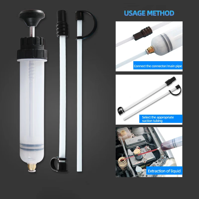 1.5L OilFluid Extractor Filling Oil Change Syringe Bottle Transfer Automotive Fuel Extraction Pump Hand Tool Oil Extractor Pump