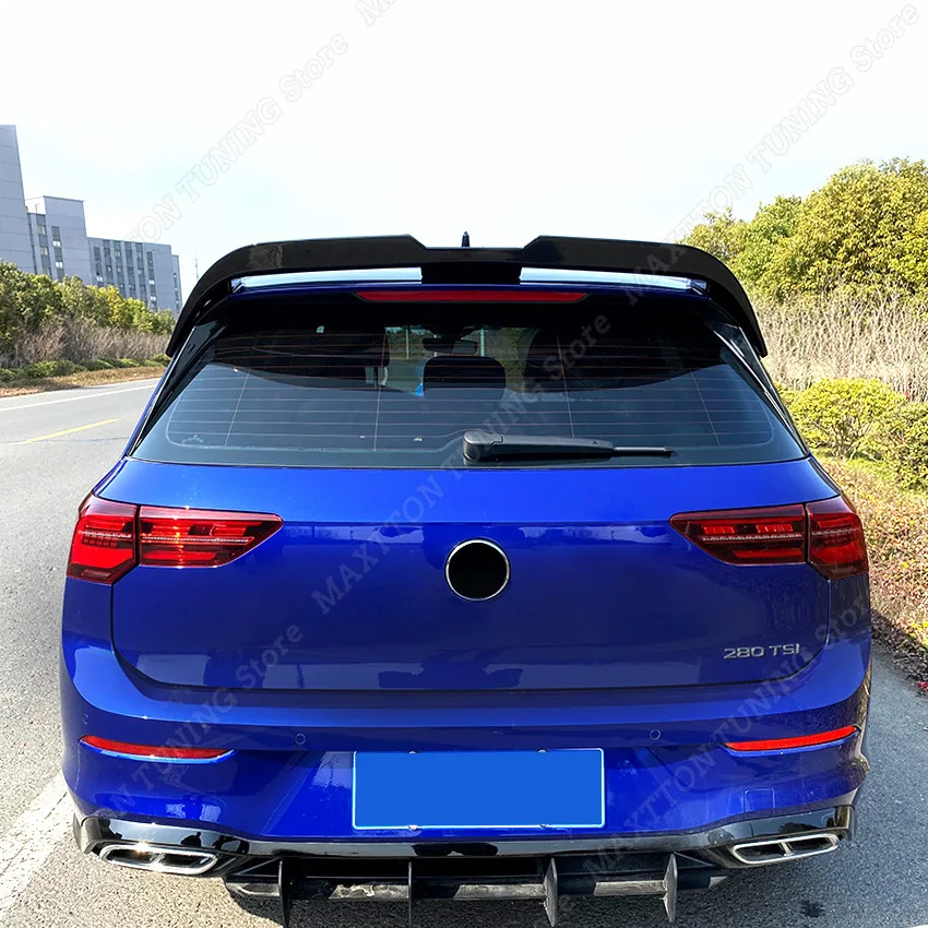 Car Rear Trunk Lip Roof Fixed Wind Spoiler Wing Body Kits for Volkswagen Golf 8 MK8 2020-2022 for Oettinger Style Accessories