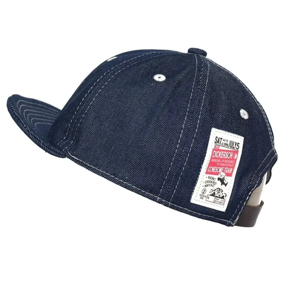 

Fashion Vintage Denim Baseball Cap Hip-hop Style Breathable Dad Hat Short Brim Adjustable Low Profile Caps for Men and Women