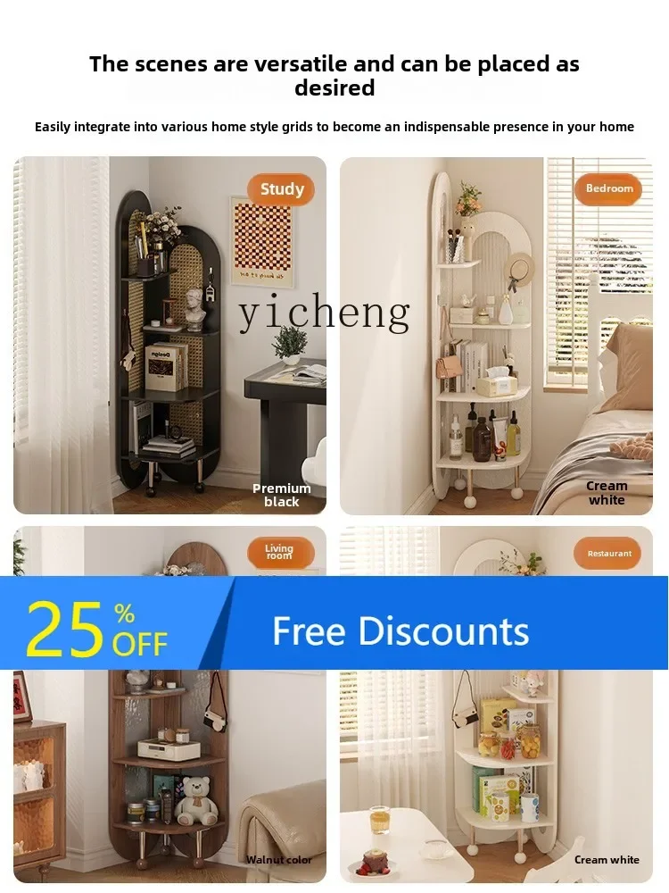 AAB Cabinet bookcase with glass door solid wood display household Cabinet living room bookshelf shelf with door locker