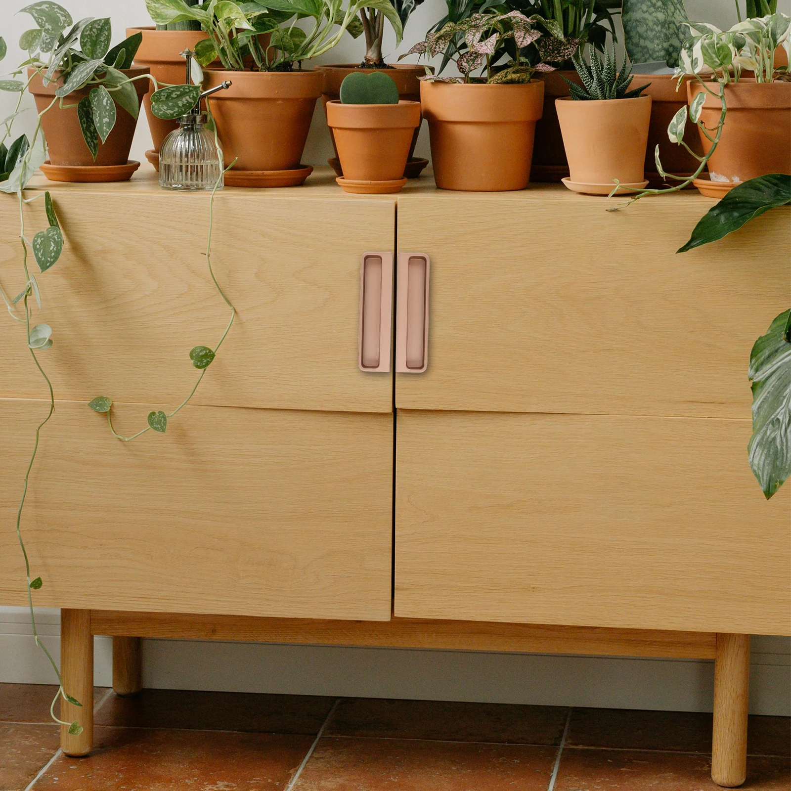 

Hidden Recessed Cabinet Handle in Zinc Alloy Seamless Flush Mount Pull for Kitchen Cupboard Drawer Sliding Door Modern