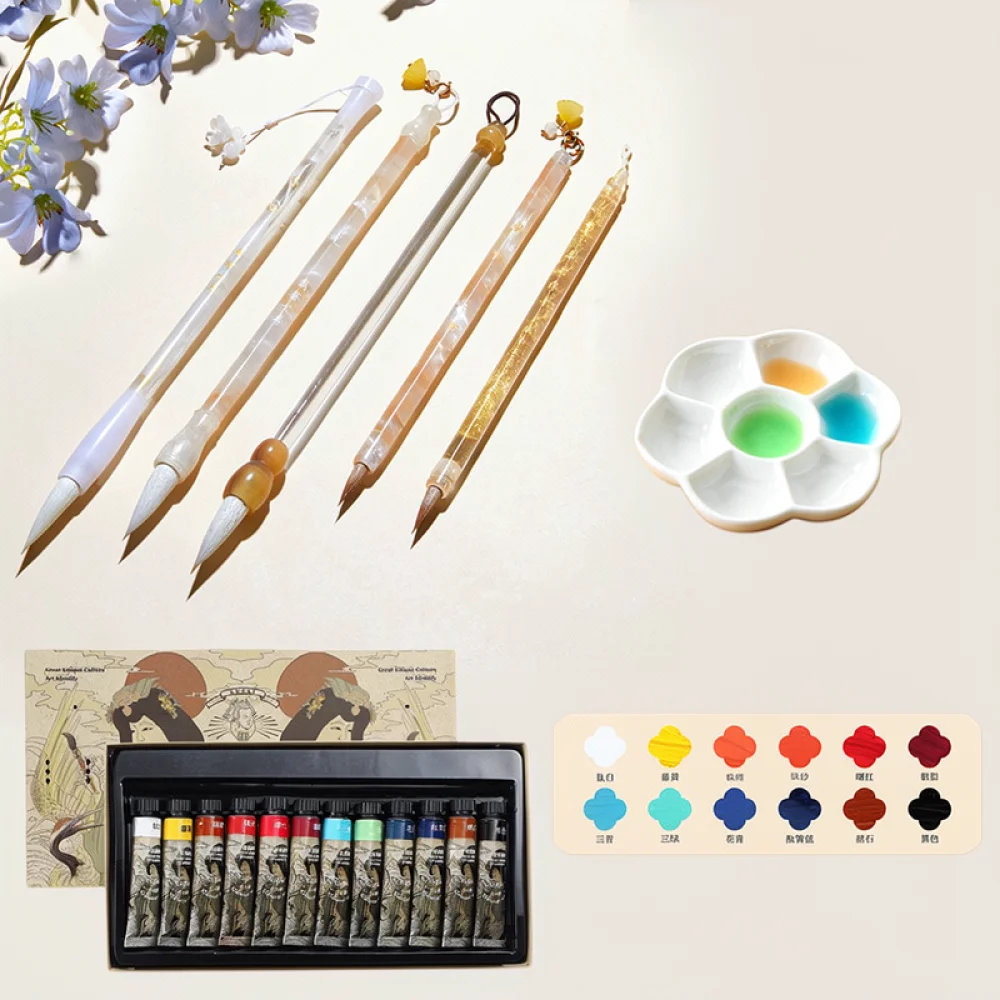 Chinese Calligraphy Brush Set Professional Sumi Painting Supplies For Lanzhaiwenfang Small Script Beginner Writing Drawing Pen