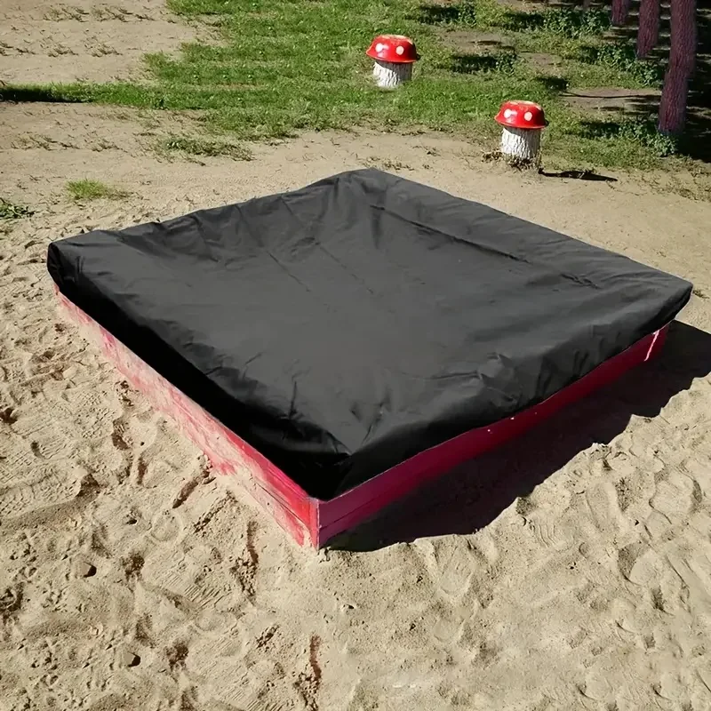 غطاء حفرة رمل من قماش أكسفورد، مقاسات متعددة للفناء والشرفة وجانب حمام السباحة والشاطئ والفناء الخلفي والحماية من أشعة الشمس في الفناء، تصميم قابل للطي #4