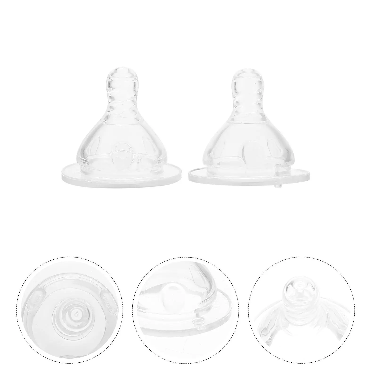 

2 шт. силиконовые соски для младенцев, мягкие безопасные соски для кормления новорожденных и малышей, для бутылочек с молоком