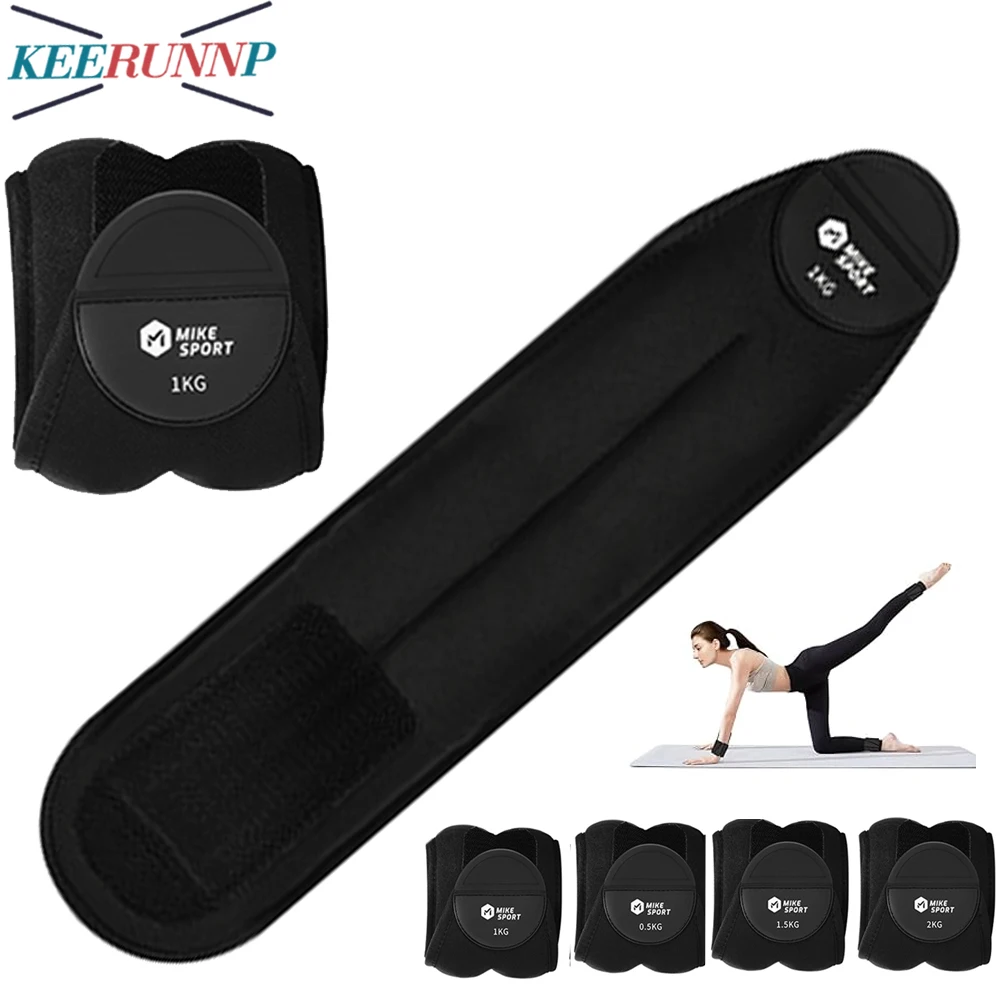 KEERUNNP 1Pair Adjustable Ankle Weights 1/2/3/4kg - Secure Leg Weights for Strength Training, Gym Workouts, Running & Therapy.