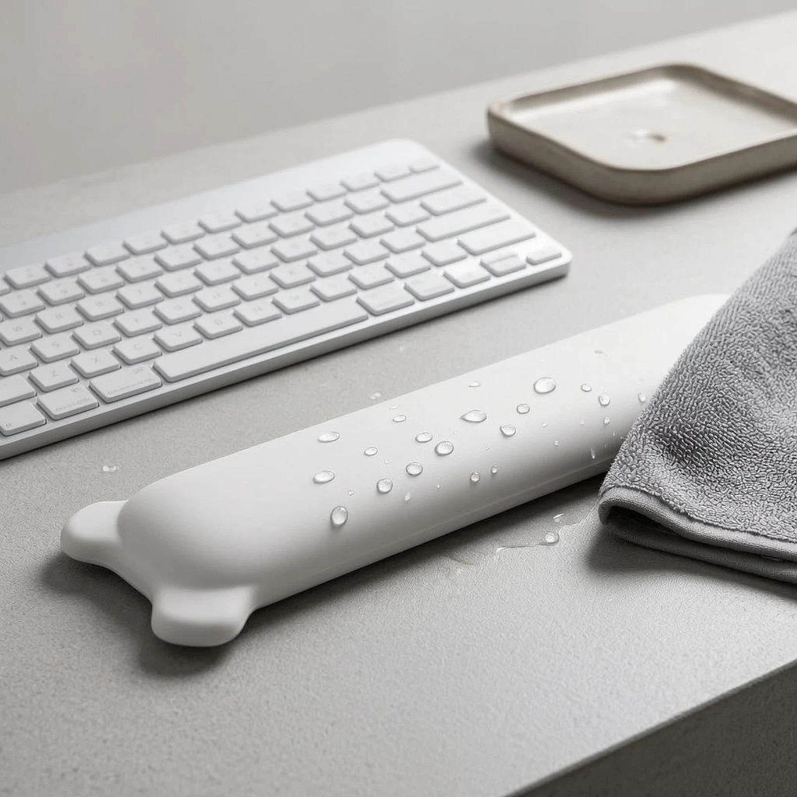 Keyboard Wrist Rest Silicone-Filled Padded Hand Rest Computer Accessory Rounded Profile Raised Ends