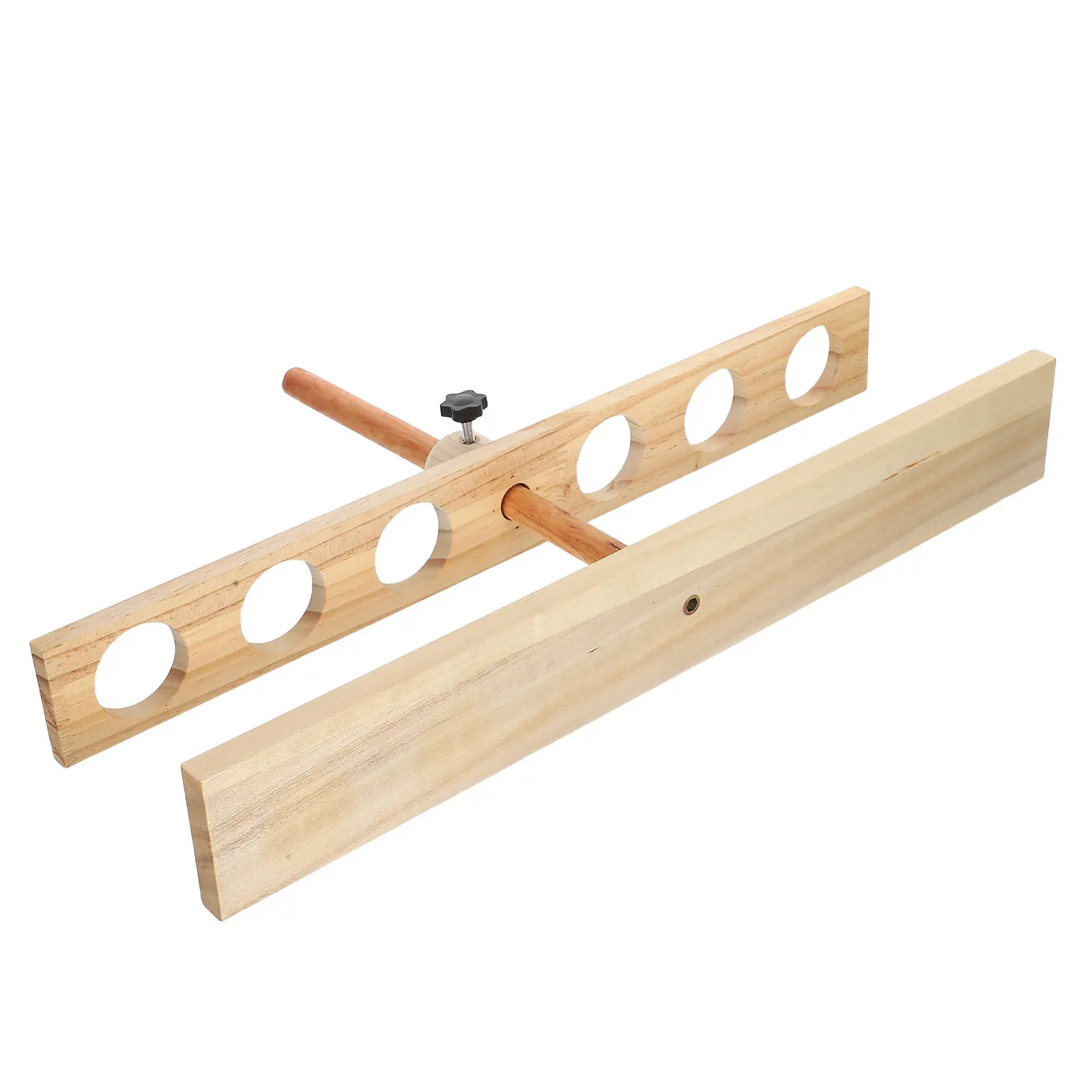 6 Hole Wooden Funnel Stand Adjustable Height Laboratory Equipment Base Chemistry Lab Science Classroom Experiment Separatory
