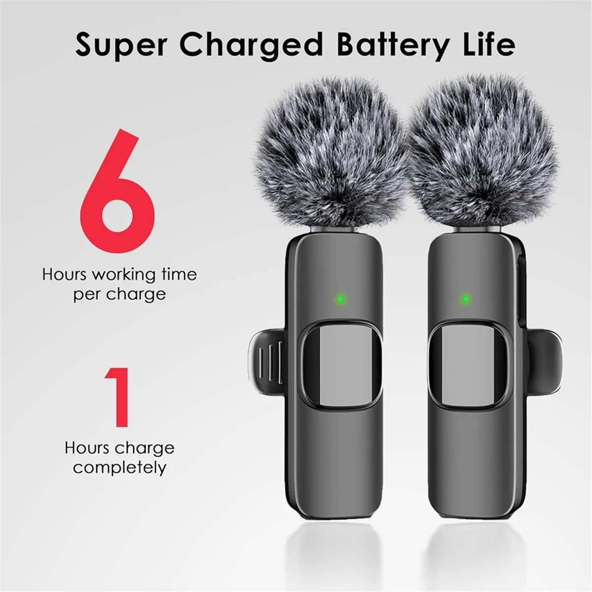 ABRI_3 in 1 Wireless Lavalier Microphones for IPhone, Android, Camera, USB-C Microphone, Mini Microphone with Noise Reduction
