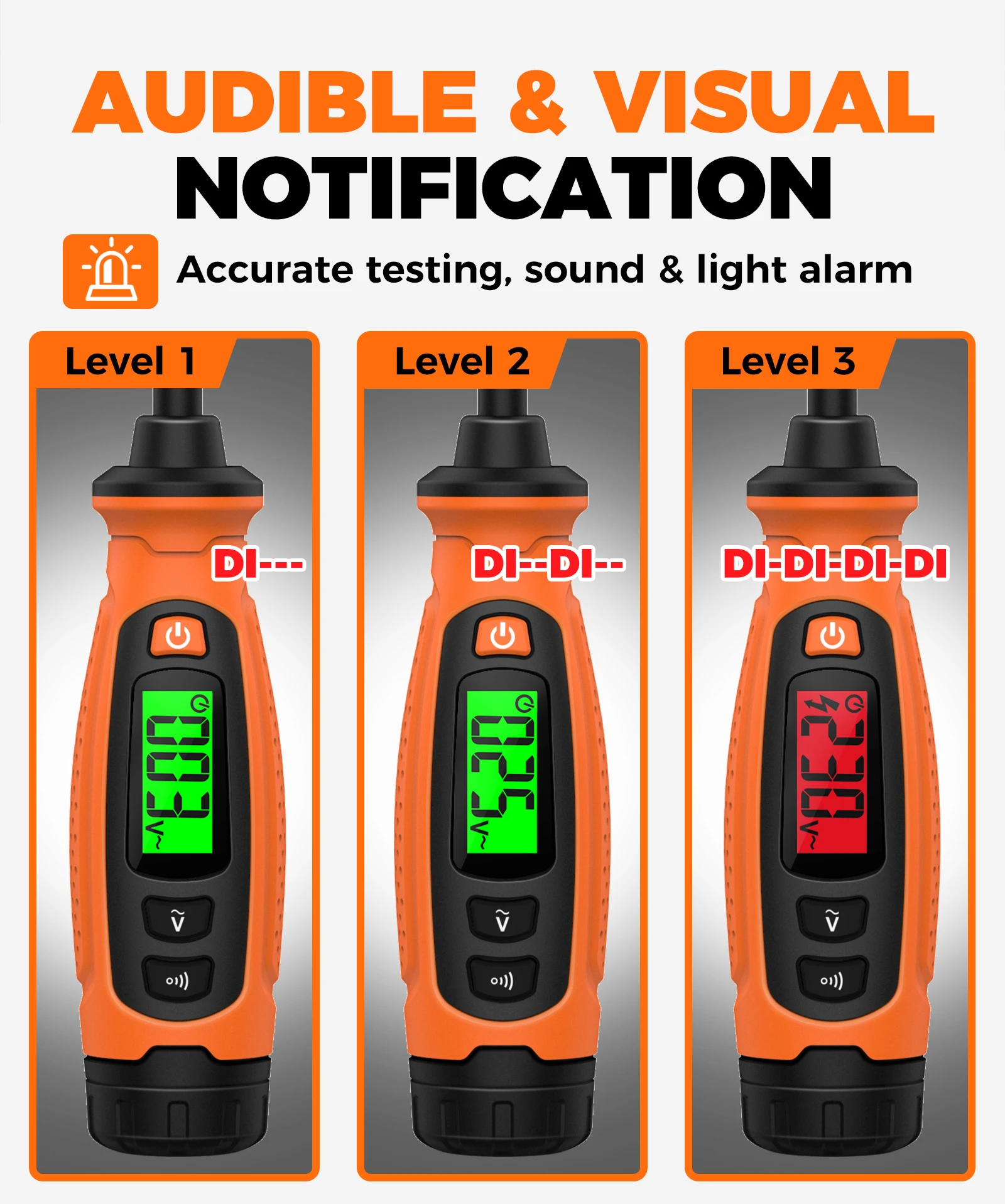 VT01 Spannungsprüfer-Stift 3V-500V Berührungsloser Schraubendreher mit LCD-Display Voltmeter-Detektor Elektrischer Stift Spannungsanzeiger – Detail 4