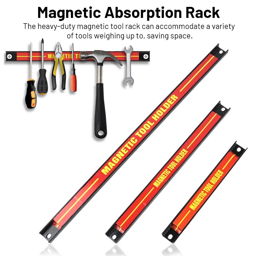 

1Pc 8/12/18 inch Magnetic Tool Holder Bar Organizer Storage Rack Knife Wrench Pliers hand Tool Storage